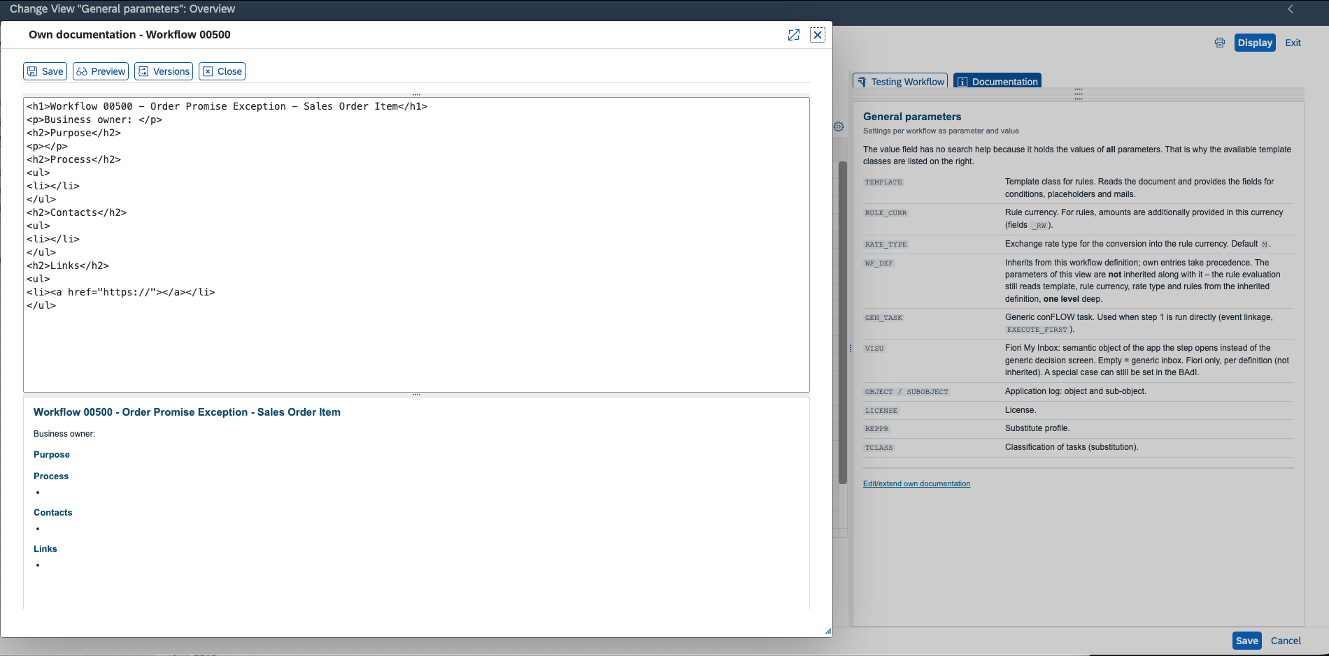 Editor for your own documentation with preview